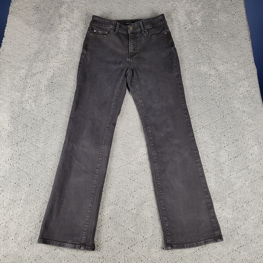Talbots Jeans Womens 4 Black Barely Boot Dark Wash Bootcut Stretch Mid Rise